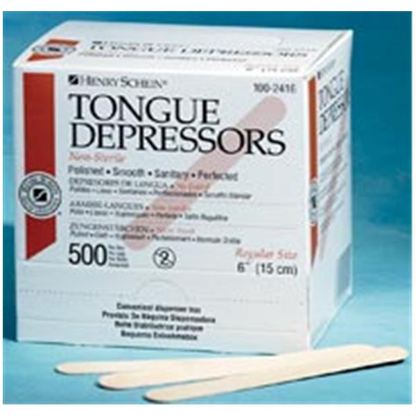 HSI Tongue Depressor 6x3/4" Non Sterile Adult 500/Box, 10 BX/CA