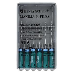 Maxima Hand K-File 21 mm Size 35 Stainless Steel Green 6/Bx