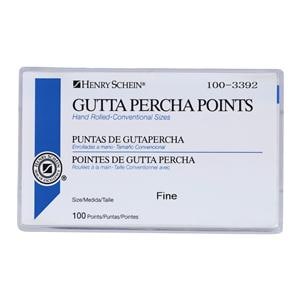 Hand Rolled Gutta Percha Points 100/Bx