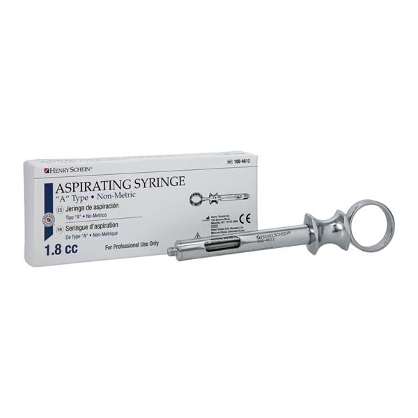 HSI Aspirating Syringe Astra Type Stainless Steel 1.8 cc Each