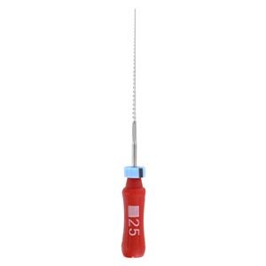 Maxima Hand K-File 25 mm Size 25 Stainless Steel Red 6/Bx
