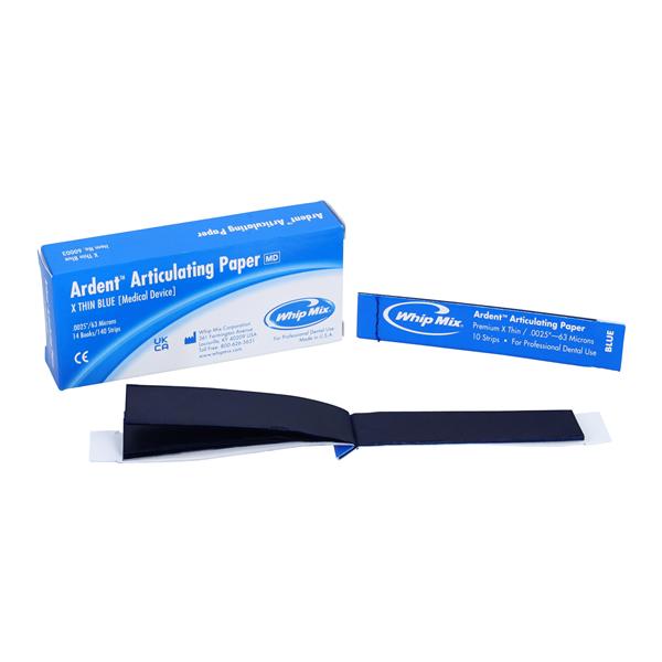 Articulating Paper Strips XX Thin Blue Booklet 10 Strips/Book 14/Bx