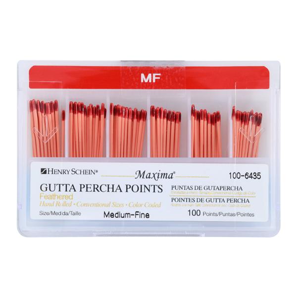 Maxima Hand Rolled Gutta Percha Points 100/Bx