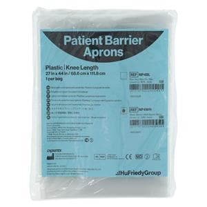 Patient Apron Plastic Fluid Resistant 27 in x 44 in Disposable Ea...