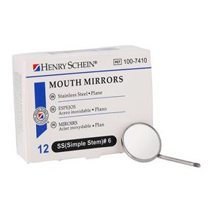 Mirror Head Stainless Steel Size 6 Simple Stem Plane 12/Bx