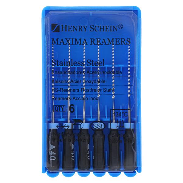 Maxima Hand Reamer 25 mm Size 40 Stainless Steel Black 6/Bx