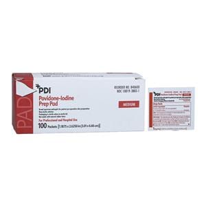 Prep Pad PVP Iodine 10% Medium, 10 BX/CA