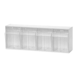 Tilt Bin Clear Polystyrene 5x5x7-1/2" Ea