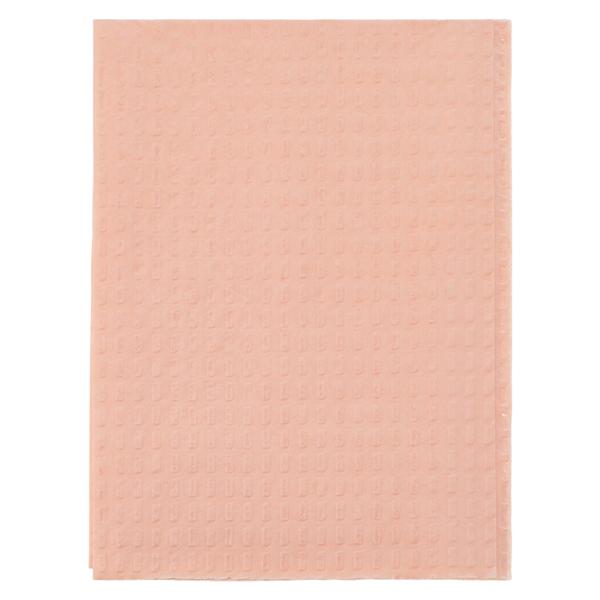 Patient Bib 2 Ply Tissue / Poly 13 in x 18 in Peach Disposable 500/Ca