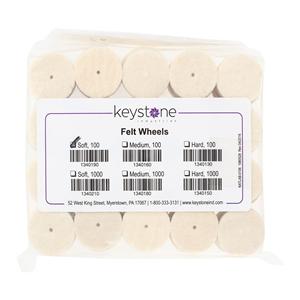 Felt Wheels Soft 1" x 1/4" 100/Bx