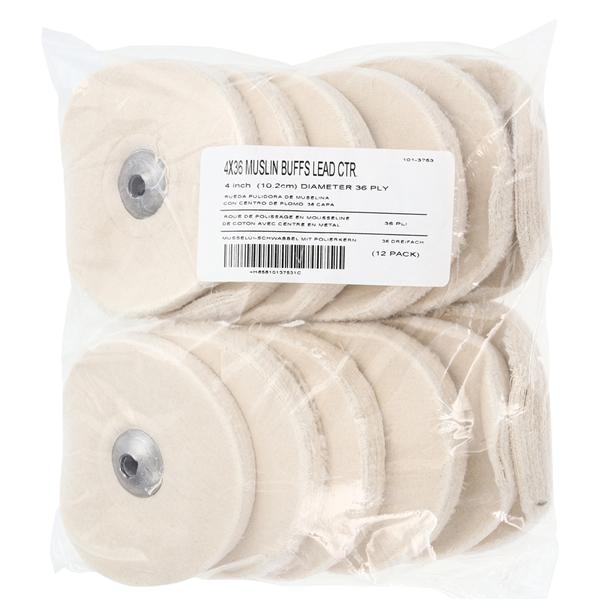 Buff Lead Center 4" x 36 Ply 12/Pk