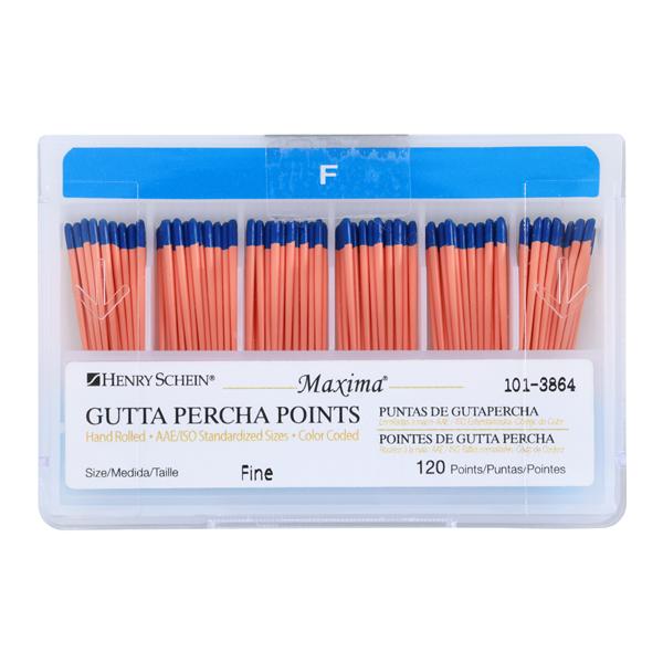 Maxima Hand Rolled Gutta Percha Points 120/Bx