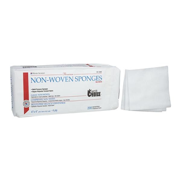 Henry Schein Premium Rayon/Polyester Blend Non-Woven Sponge 4x4