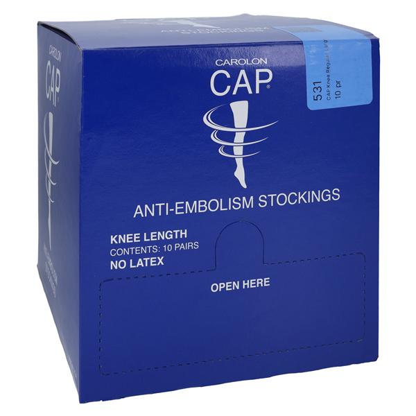 CAP Anti-Embolism Stocking Knee High Inspection Toe Large Unisex...