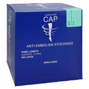 CAP Anti-Embolism Stocking Knee High Inspection Toe XL Unisex Whi...