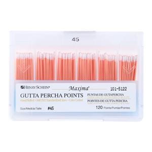 Maxima Hand Rolled Gutta Percha Points Size 45 White 120/Bx