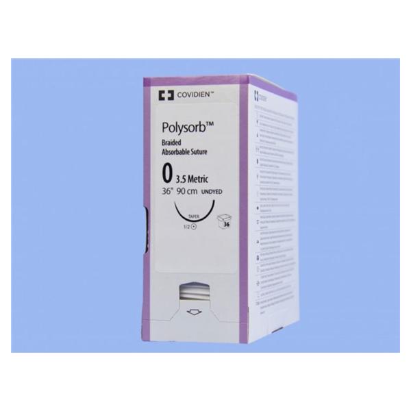 Polysorb Suture 0 36" Polyester Braid GS-25 Undyed 36/Ca