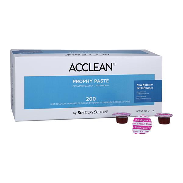 Acclean Prophy Paste Coarse Bubblegum Gluten Free Unit Dose Cups...