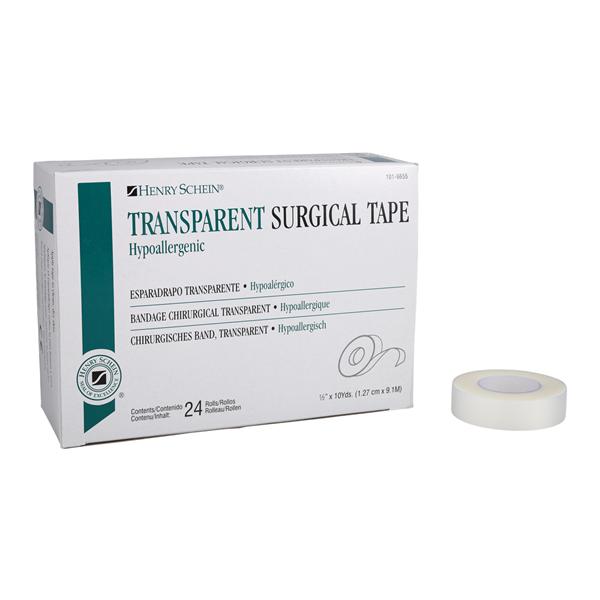 Henry Schein Surgical Tape Plastic .5"x10yd Clear Non-Sterile 24/...