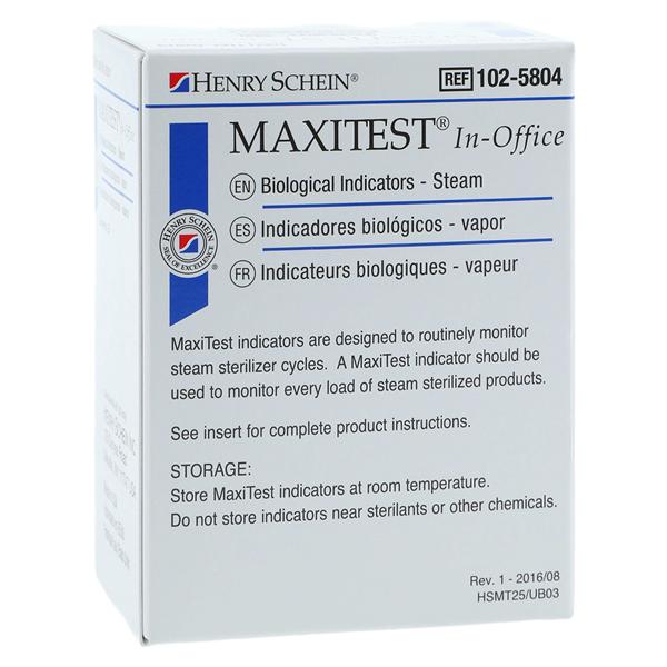 Maxitest Biological In Office Monitor Refill 24 Hour 25/Box, 4 BX...