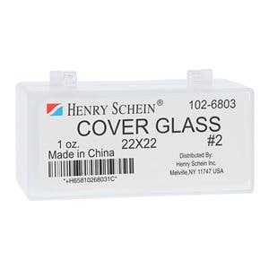 Henry Schein Microscope Cover Glass 22x22mm #2/Square Edge Non-Fo...