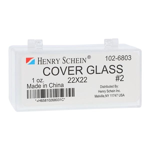 Henry Schein Microscope Cover Glass 22x22mm #2/Square Edge Non-Fo...