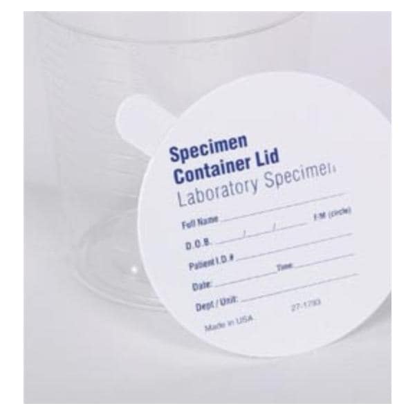 Specimen Lid Disposable Printed Paper For Specimen 6.5 oz Non Ste...