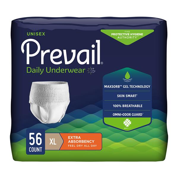 Prevail Incontinence Underwear Unisex Adult 58-68" XL Polyacrylic...