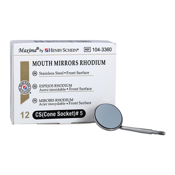 HSI Mirror Head Size 5 Single Side Cone Socket Front Surface Rhod...