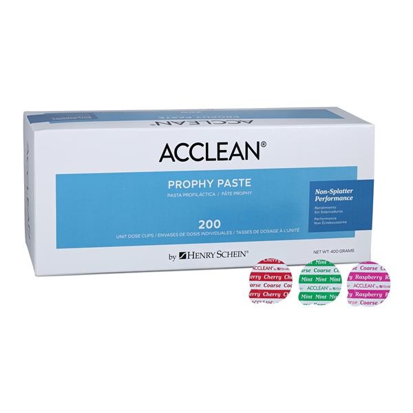 Acclean Prophy Paste Coarse Cherry/Mint/Raspberry 200/Bx