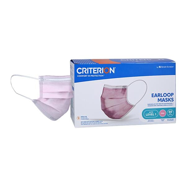 Criterion Mask ASTM Level 1 Pink Adult 50/Bx