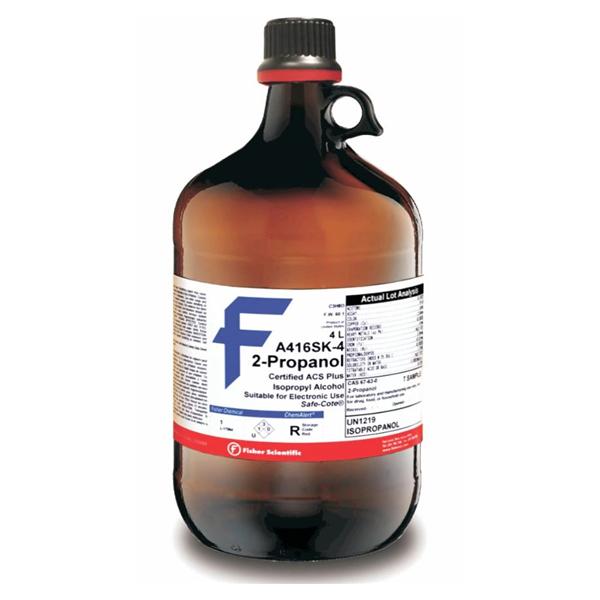 Fisher Chemical Solvent 2-Propanol >/= 99.50% 500mL Glass Bottle Ea