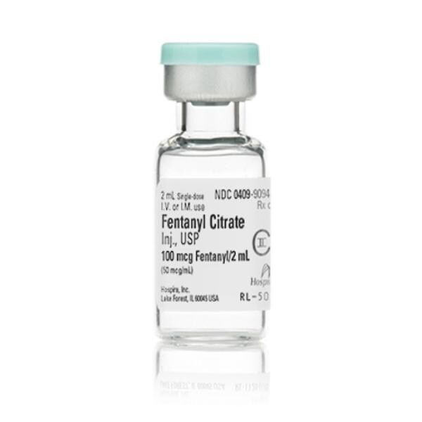 Fentanyl Citrate Injection 50mcg/mL SDV 2mL 25/Package