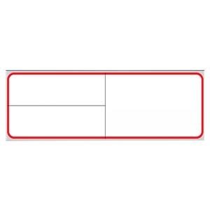 Label Thermal Coated White/Red Edge Border 1/Bx 1/Bx