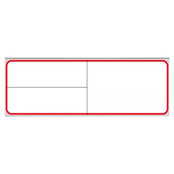 Label Thermal Coated White/Red Edge Border 1/Bx 1/Bx