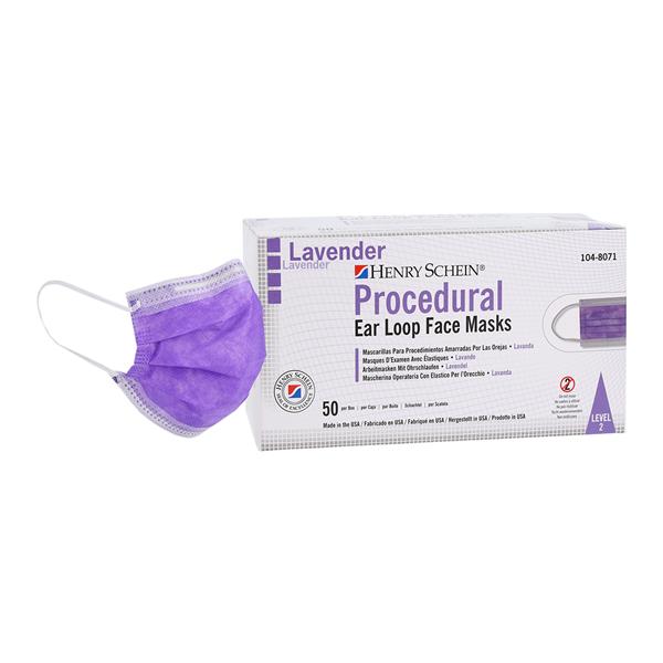 Criterion Earloop Mask ASTM Level 2 Lavender Adult 50/Bx, 40 BX/CA