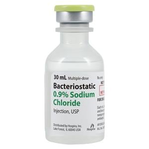 Sodium Chloride Bacteriostatic Injection 0.9% MDV 30mL 25/Package, 4 BX/CA