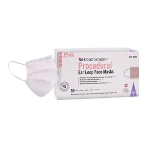 Criterion Earloop Mask ASTM Level 2 Pink Adult 50/Bx, 40 BX/CA