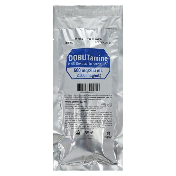 Dobutamine in 5% Dextrose Injection 500mg/Bag 2mg/mL Bag 250mL 12...