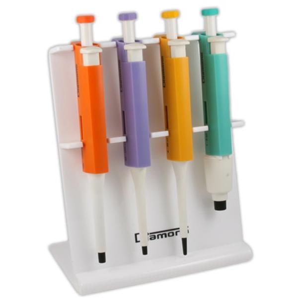 Pipette Stand Acrylic Rectangular 4 Place Gray Reusable f/Diamond...