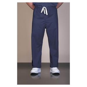 Scrub Pant Adult Unisex Navy 100% Cotton Drawstring Closure 1 Poc...