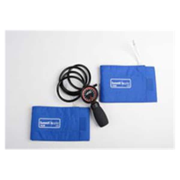 Aneroid Sphygmomanometer Black/Blue Arm Dial Display 2/Package