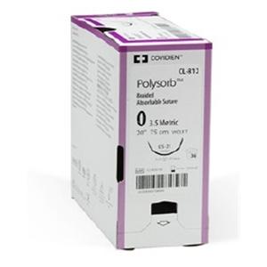 Polysorb Suture 4-0 30" Polyester Braid CV-15 Violet 36/Ca