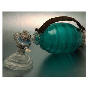 Resuscitator Bag Valve Mask Med-Rescuer Adult Clear/Green Disposa...