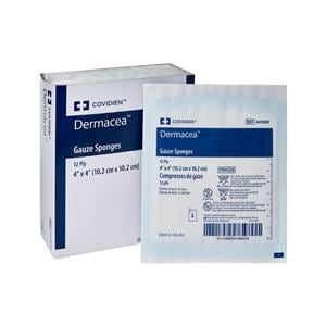 Dermacea 100% Cotton Gauze Sponge 4x4" 12 Ply Sterile Woven Not M...