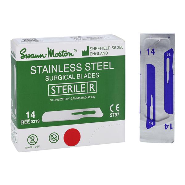 Stainless Steel Sterile Surgical Scalpel Blade #14 Disposable