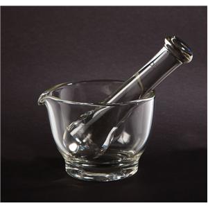 Mortar & Pestle Set Flint Glass 4oz Each
