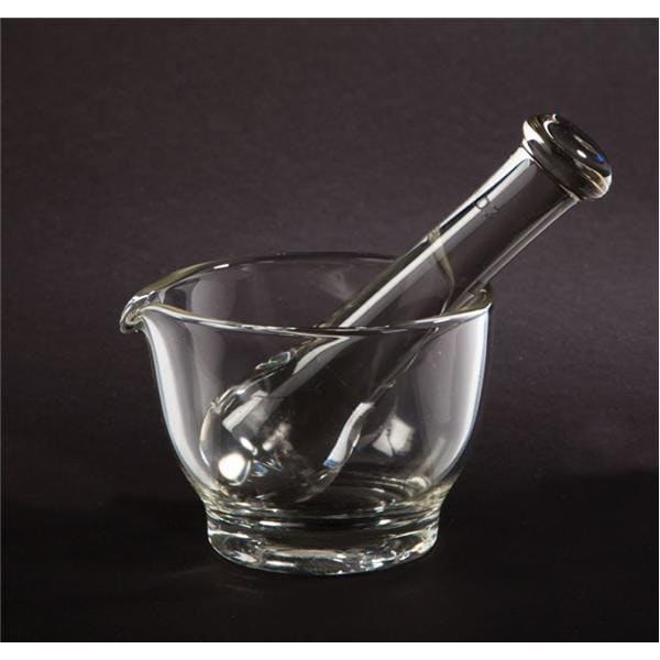 Mortar & Pestle Set Flint Glass 4oz Each