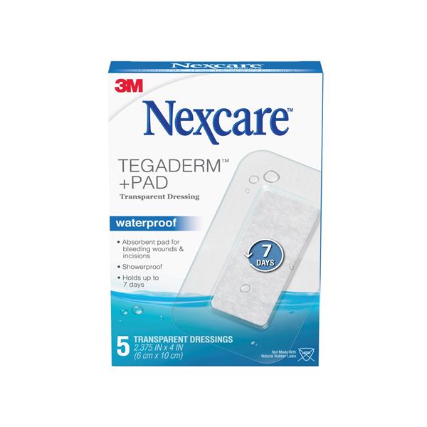 Nexcare Tegaderm Cloth Transparent Bandage 2-3/8x4" Sterile Recta...