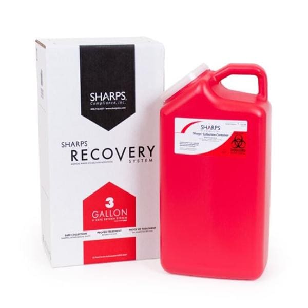 Recovery Mailer System 3gal Red 9x6x17" Plastic Non-Sterile USPS...